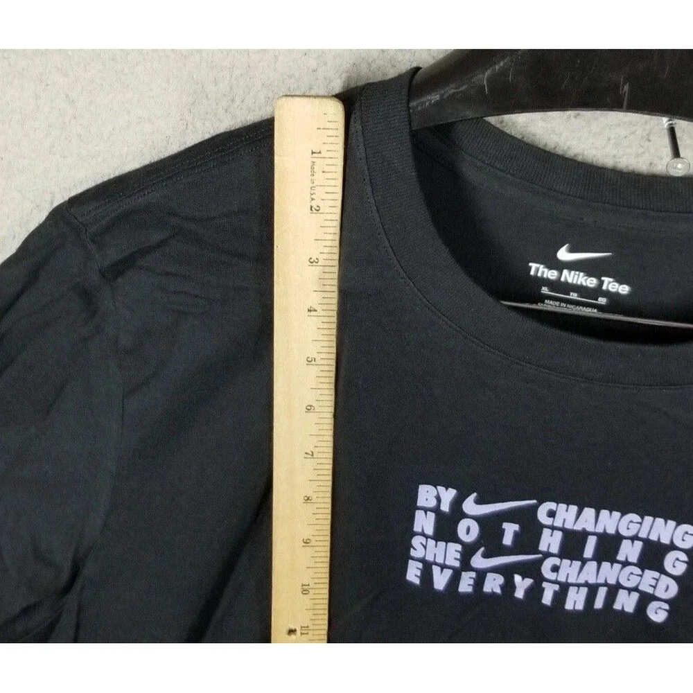 Serena Williams Nike Shirt Mens XL Black Purple Tennis Tee FN4908-1010 Changing